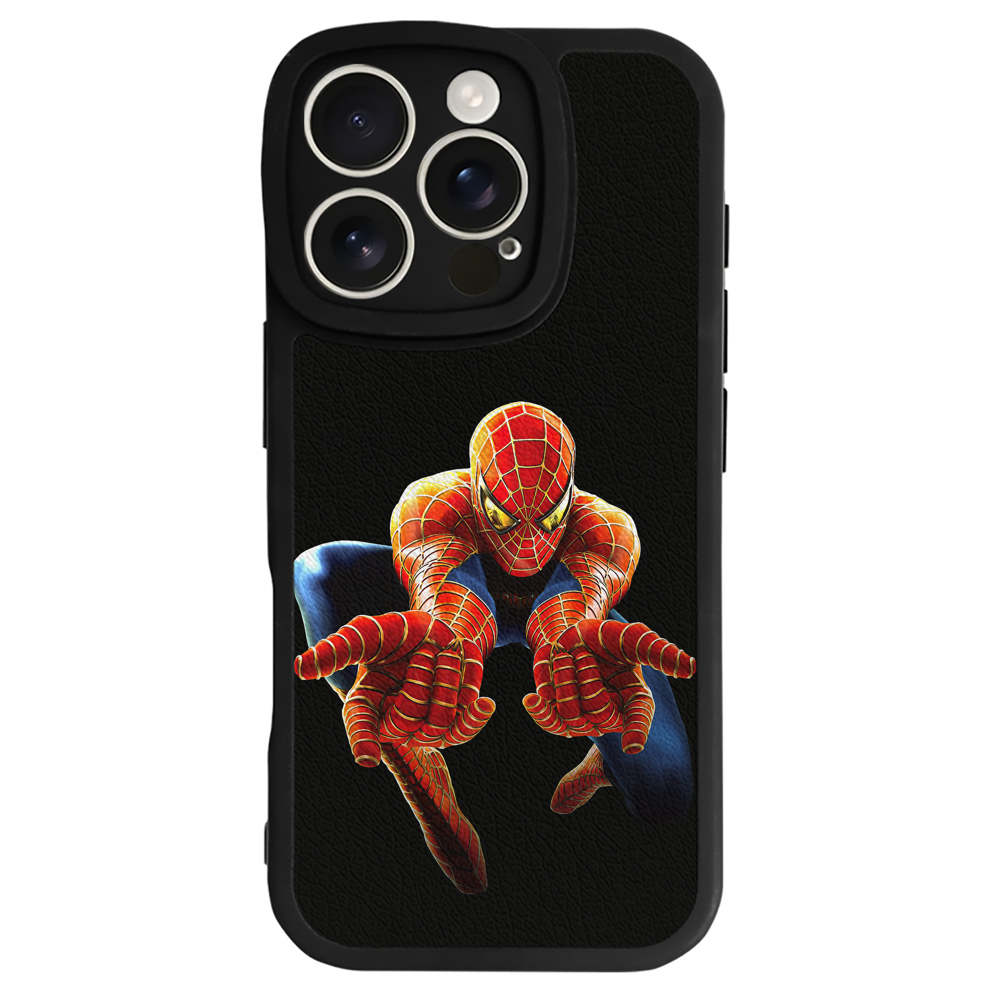 Spider Man スパイダーマン 【iPhone 16シリーズ対応】シリコンスマホケース（レザー調） 材質：シリコン